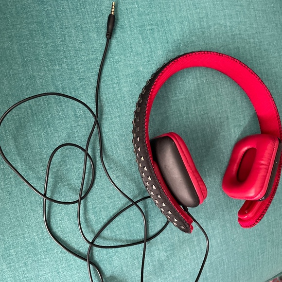 Other - Red and black studded Headphones